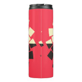 Een gestileerde bloem die uit water komt, of een s thermosbeker (Achterkant)