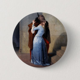 Een gestolen moment: een kus door de eeuwen heen ronde button 5,7 cm
