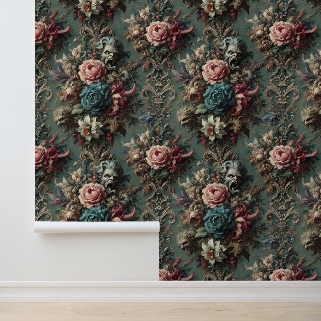 Een gestoorde klaagzang - Gothic Floral Design Behang (Applicatie)