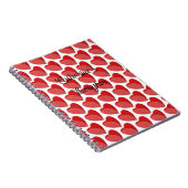 Een gestreept rood hart notitieboek (Rechterzijde)