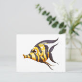 Een gestreepte vis briefkaart (Staand voorkant)