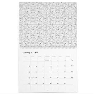 Een gestructureerd patroon met witte en grijze tin kalender