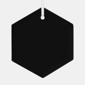 Een gestructureerde zwarte achtergrond vult de afb glas ornament (Achterkant)