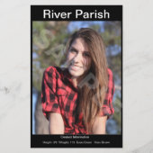 Eén gestuurde modelhoofd Comp/Zed-Kaart Flyer (Voorkant)