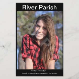 Eén gestuurde modelhoofd Comp/Zed-Kaart Flyer