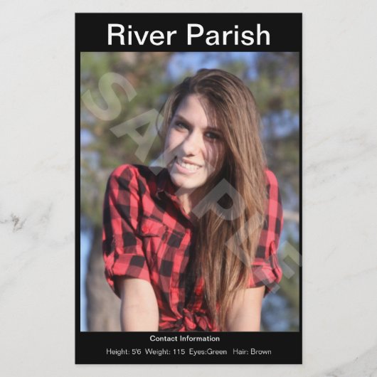 Eén gestuurde modelhoofd Comp/Zed-Kaart Flyer (Voorkant)