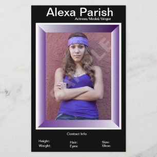 Eén gestuurde modelhoofd Comp/Zed-Kaart Flyer