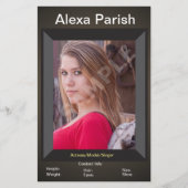 Eén gestuurde modelhoofd Comp/Zed-Kaart Flyer (Voorkant)