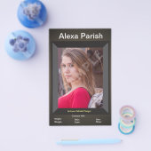 Eén gestuurde modelhoofd Comp/Zed-Kaart Flyer (Enkel)