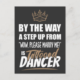 Een getatoeëerde danser is het ultieme in beroep.  briefkaart