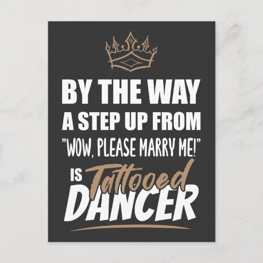 Een getatoeëerde danser is het ultieme in beroep. briefkaart (Voorkant)