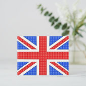 Een getextureerde vlag van de Union Jack. Briefkaart (Staand voorkant)