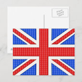 Een getextureerde vlag van de Union Jack. Briefkaart (Voorkant / Achterkant)