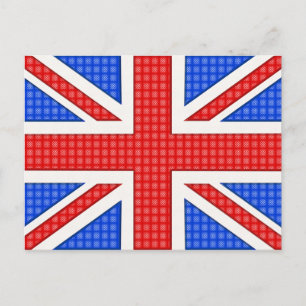 Een getextureerde vlag van de Union Jack. Briefkaart