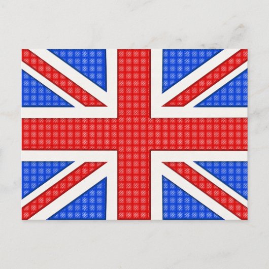 Een getextureerde vlag van de Union Jack. Briefkaart (Voorkant)