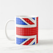 Een getextureerde vlag van de Union Jack. Koffiemok (Links)