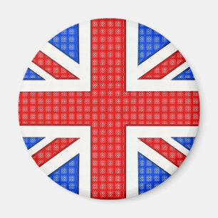 Een getextureerde vlag van de Union Jack. Magneet