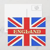 Een getextureerde vlag van de Union Jack met Engel Briefkaart (Voorkant / Achterkant)