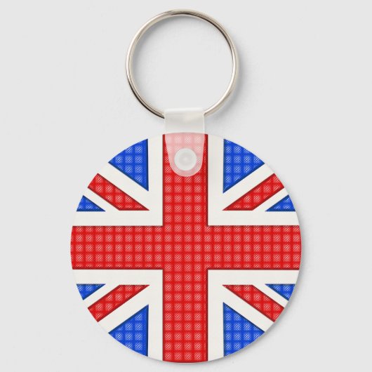 Een getextureerde vlag van de Union Jack. Sleutelhanger (Voorkant)