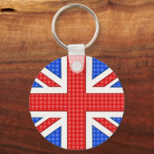 Een getextureerde vlag van de Union Jack. Sleutelhanger (Voorkant)