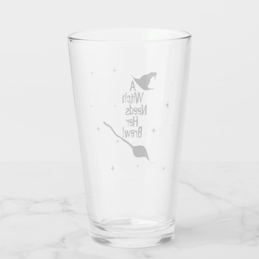 "Een getuige heeft haar brein nodig" Glas (Achterkant)