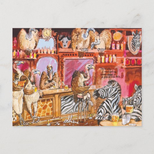 Een gevaarlijke bar briefkaart (Voorkant)