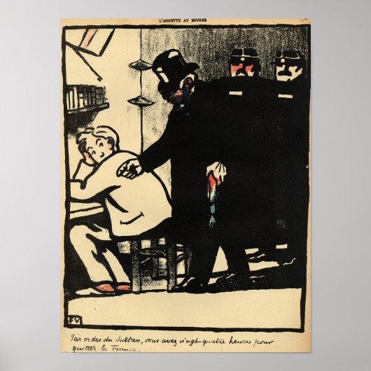 Een gevangene wordt verbannen van misdaden en poster (Voorkant)