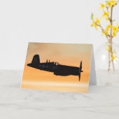 Een gevat F4U Corsair vechtster Kaart (Gele Bloem)