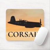 Een gevat F4U Corsair-vechtster Muismat (Met muis)