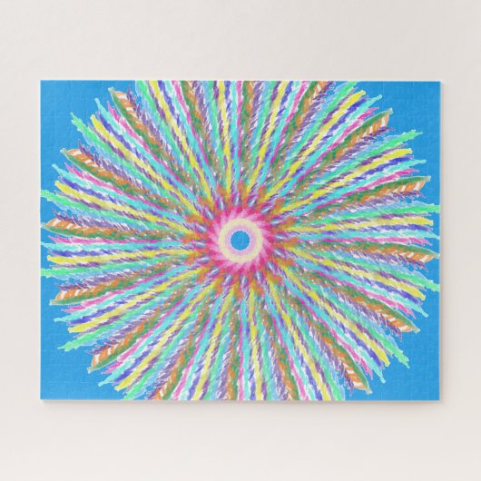Een Gevederde Zon (Abstracte Kunst) Legpuzzel (Horizontaal)