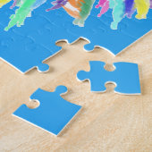 Een Gevederde Zon (Abstracte Kunst) Legpuzzel (Zijkant)