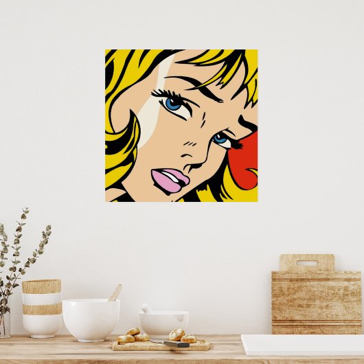 Een gevesdroogde en herwerkte pop kunst van Roy Li Poster (Keuken)