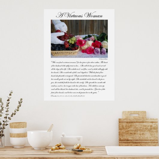 Een gevirtualiseerde vrouw poster (Keuken)