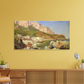 Een Gevist dorp in Capri Canvas Afdruk (Insitu (Woonkamer))