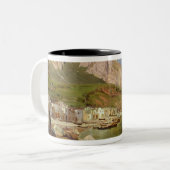 Een Gevist dorp in Capri Tweekleurige Koffiemok (Voorkant links)