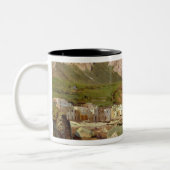 Een Gevist dorp in Capri Tweekleurige Koffiemok (Links)