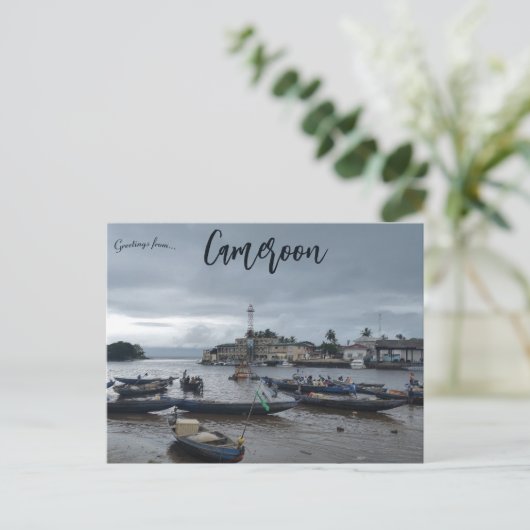 Een Gevist dorp in Kameroen Briefkaart (Staand voorkant)