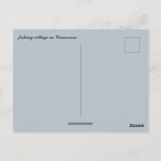 Een Gevist dorp in Kameroen Briefkaart (Achterkant)