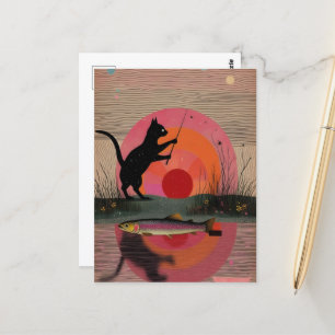 Een Gevist kat Briefkaart