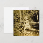 Een Geviste kleine vormgeving -  stereoweergave Feestdagenkaart (Voorkant / Achterkant)