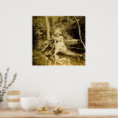 Een Geviste kleine vormgeving -  stereoweergave Poster (Keuken)