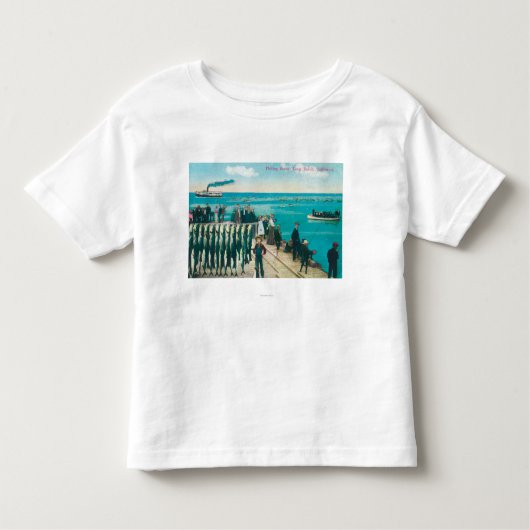 Een Geviste Scène met een Grote Vangst Kinder Shirts (Voorkant)