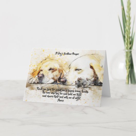 Een gevouwen Kaart van een hond (Voorkant)