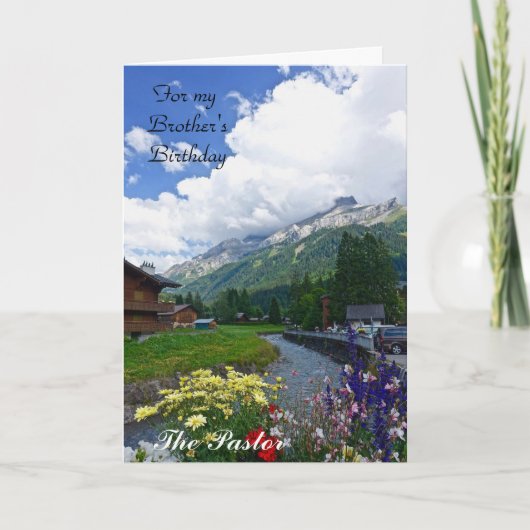 Een gevouwen Wenskaart voor de dominee Kaart (Voorkant)