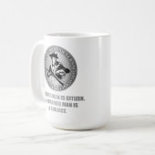 Een gewapende burger koffiemok (Voorkant links)