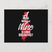 Een gewas zonder wijn heet ontbijtwijn briefkaart (Voorkant)