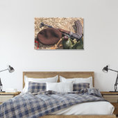 Een geweer, een militaire afdekking en een kantine canvas afdruk (Insitu (Slaapkamer))