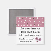 Een geweldig Gezegde voor docenten Magneet (Voorkant / Achterkant)