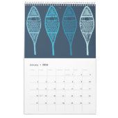 Een geweldig jaar geïllustreerd kalender (Jan 2026)