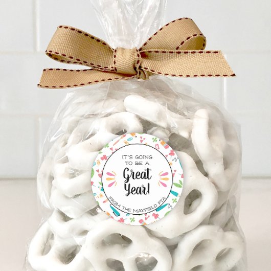 Een geweldig jaar terug naar school ronde sticker